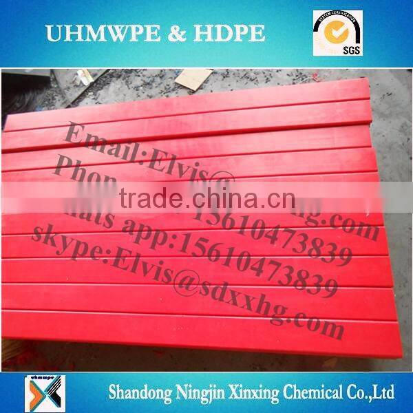 UHMWPE conveyor wear strips/high quality HDPE wear strips/Wear resisting plastic strip