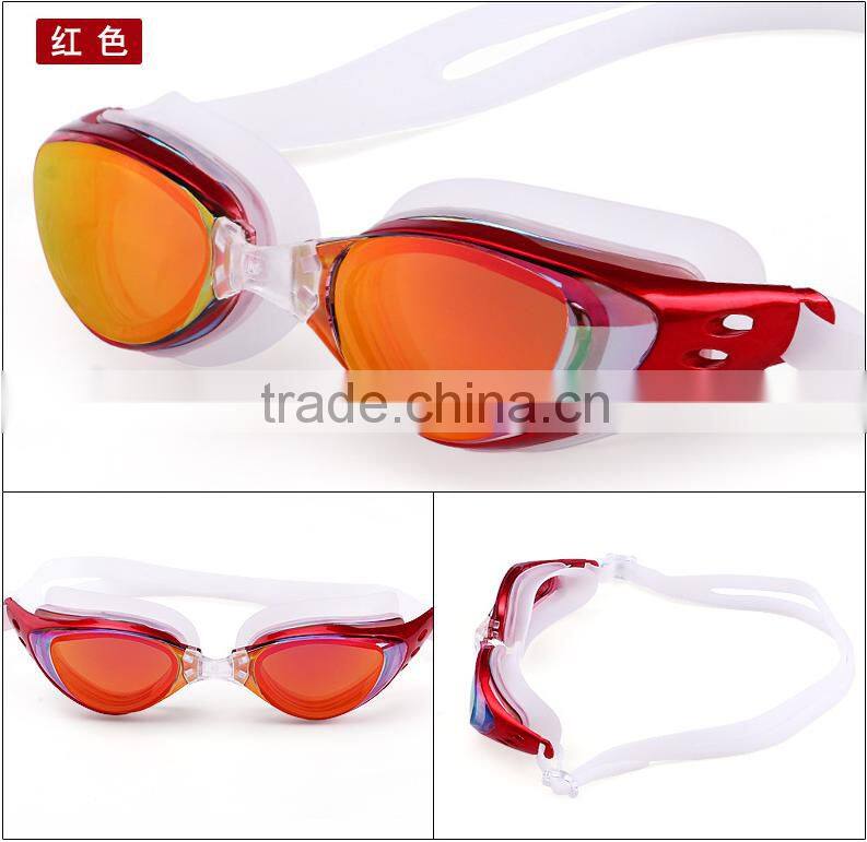 Unisex Swim Glasses For Adult Men Women, Swim Goggles with 100% Anti-UV,Anti Fog Technology Mirror Swimming Glasses-Gold Color