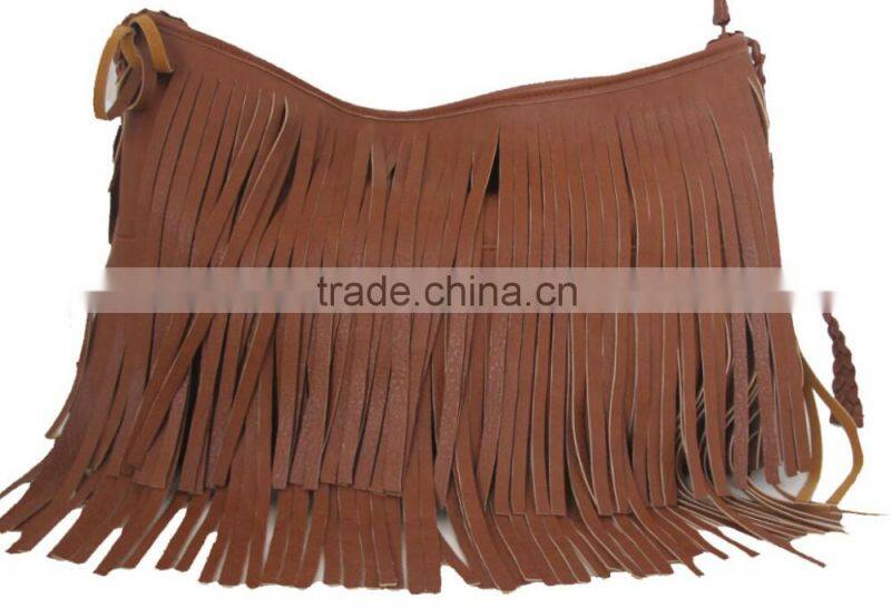 BSCI Factory tassel long shoulder bags