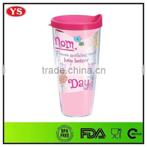 acrylic photo tumbler with match lid
