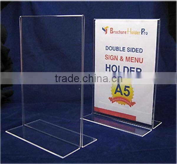 Eco-friendly a4 acrylic sign holder display
