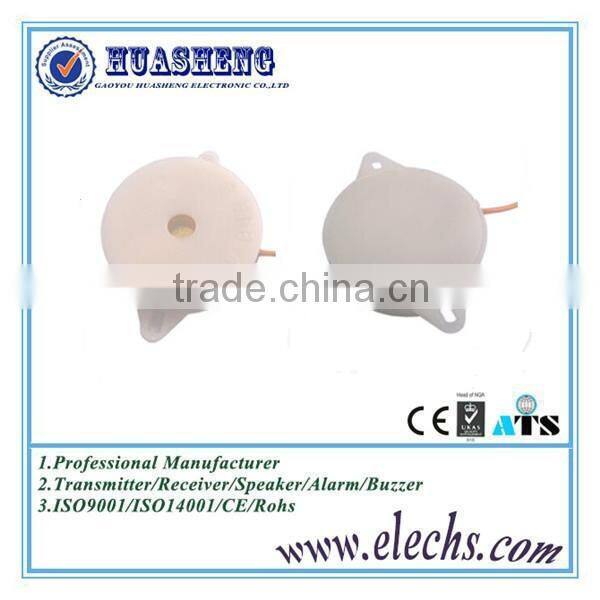 China huasheng good quality 34mm orange wire piezo buzzer