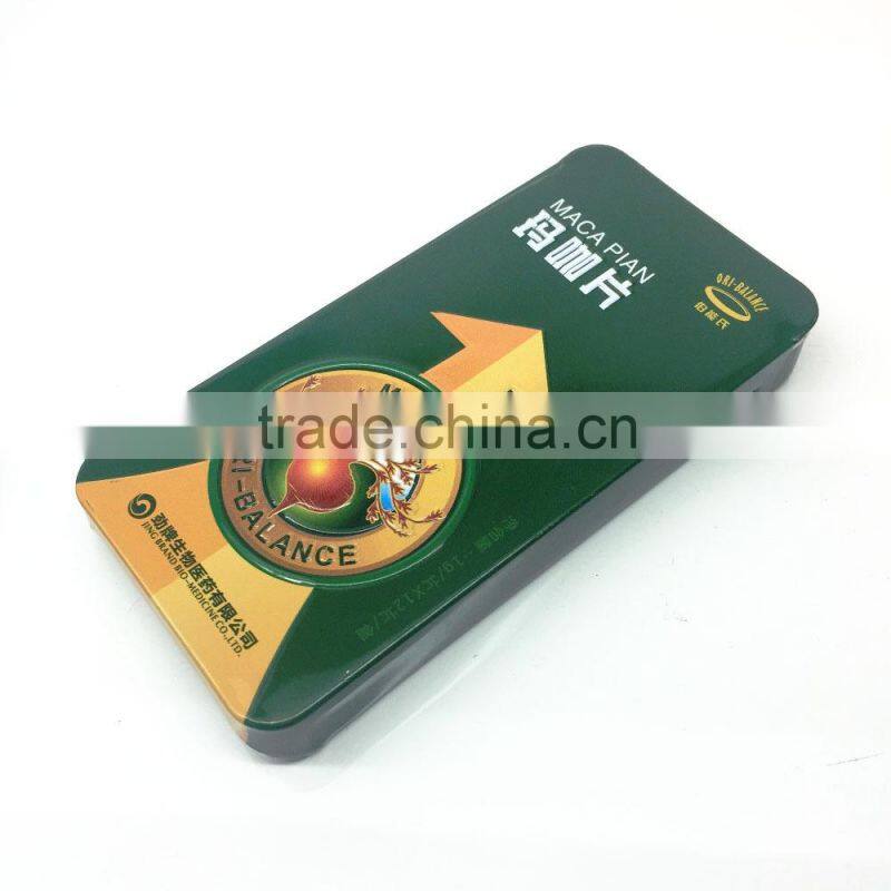 Rectangular small slide tin can box for pill