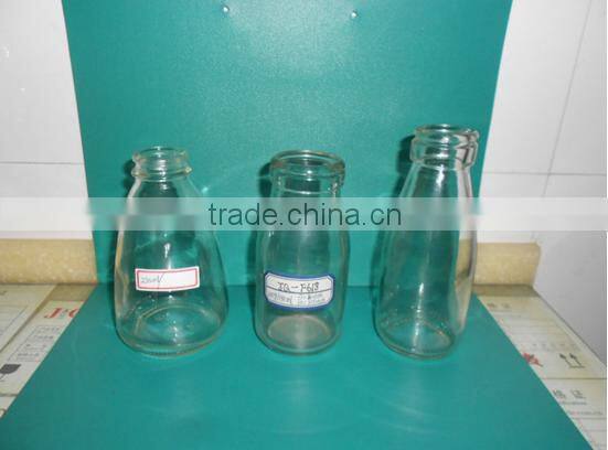 200ml and 250ml clear glass milk bottle