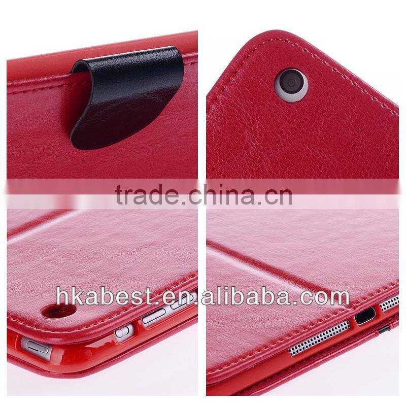 dual color leather protective case for ipad air,pu stand leather case for ipad 5