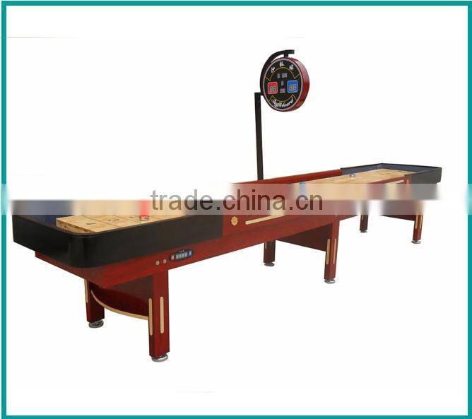 China supply pure wooden shuffleboard table game machine