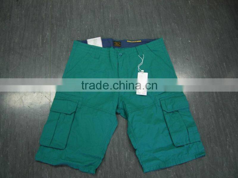 2015 fashion dark green cheap mens very short cargo shorts