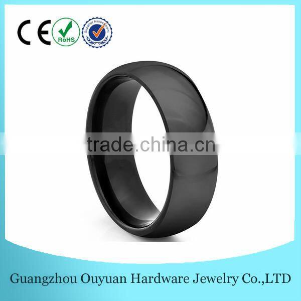 New Mens Black Tungsten Ring
