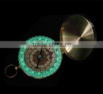 High Quality Outdoor Portable Metal Brass Compass With Lid