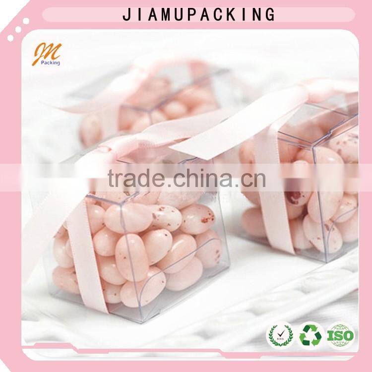 small customized shape craft plastic folding packaging box for weding candy