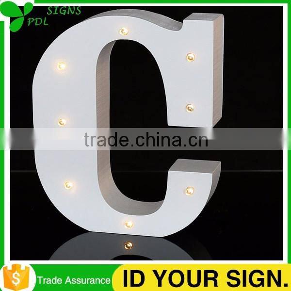 Led Lighting Marquee Sign Letter Wooden Alphabet Letters