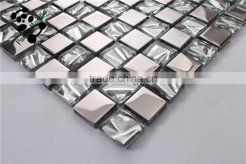 SMP07 Fashion Design mosaic glazed electroplate mosaic hotel decoration wall mosiac