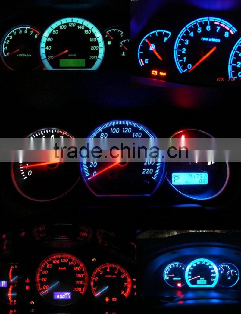 T4 Led Neo Wedge SMD Dashboard Instrument Cluster Light Car Panel Gauge Speedo Dash Bulbs green blue white red 12v