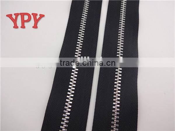 3# Silver Y Teeth Long Chain Metal Zipper with Factory Price