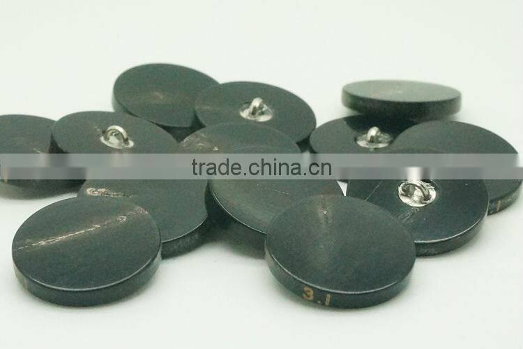 Real Round Natural Bufflao Horn Combined Button with Metal Shank for Suit, Sweater, Jacket