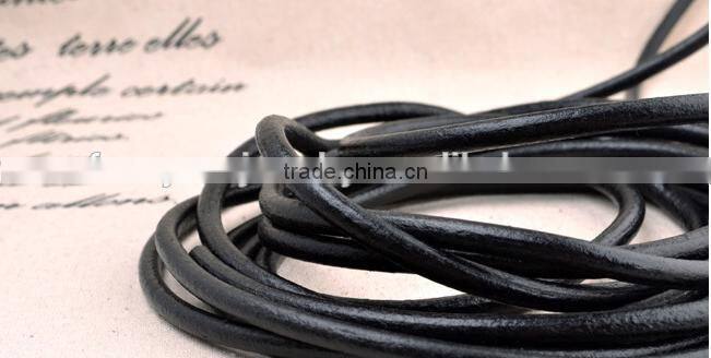 Factory Outlets OEM 10mm Black Round Leather Cord