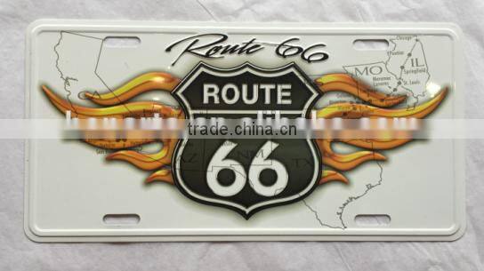 usa 6*12inch 66 route licnese plate