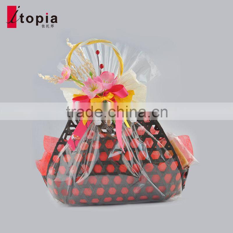 Square big bamboo food packaging basket