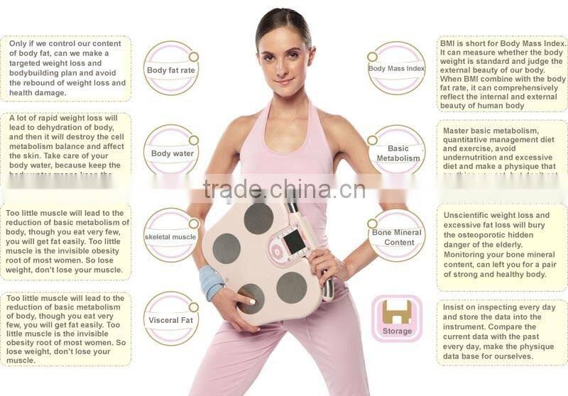 Top quality human-body analyzer body fat testing machine