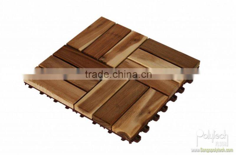 Garden deck tiles made of Acacia wood in Vietnam