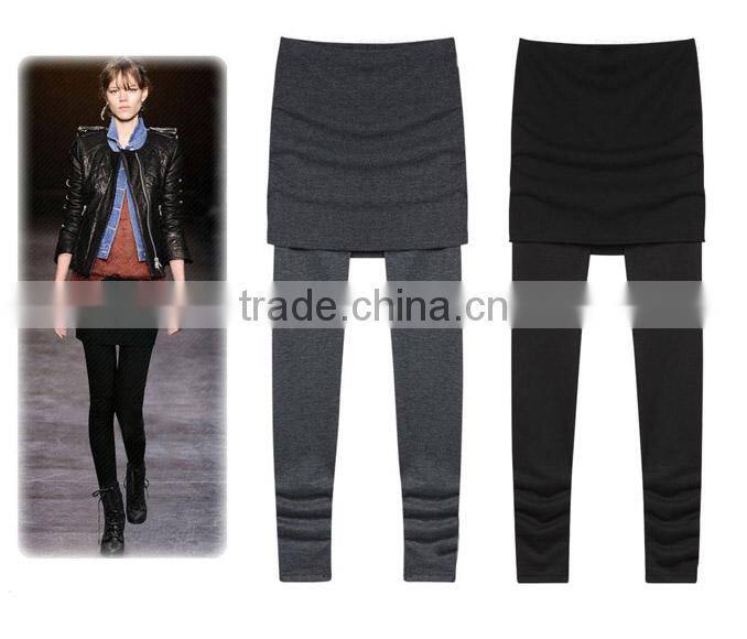 New Arrival Sexy Women Soft Stretch Cotton Band Skirt Leggings High Waist Yoga Pant Lounge