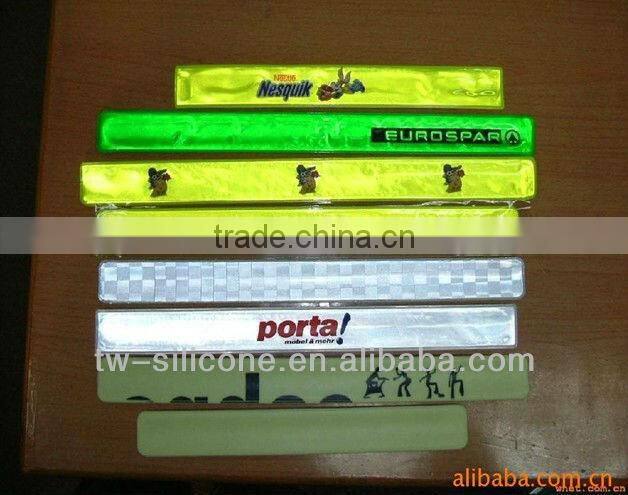 gift item reflective pvc slap band for kids