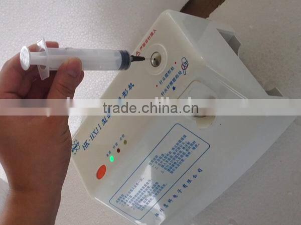 Used needle and syringe destructor in hospital and clinic application