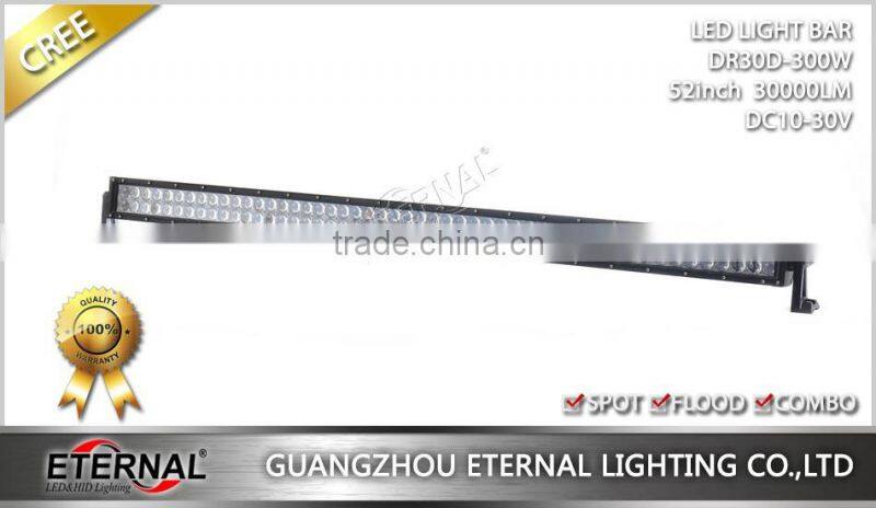 300W 52" high power offroad wrangler rubicon 4x4 racing ATV UTV SUV buggy driving led light bar