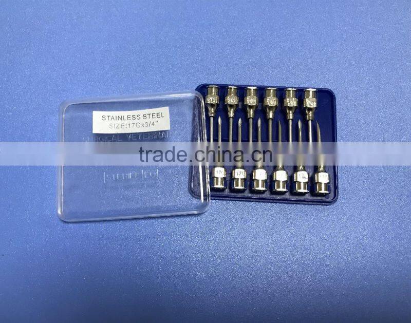 Veterinary Stainless Steel Needle, Veterinary Hypodermic Injection Needle, Luer Lock Syringe Veterianry Needle