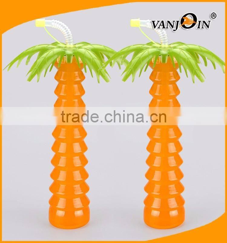 Hot Sale BPA Free Coconut Tree 16oz Cold Pressed Bottles Beverage Bottles