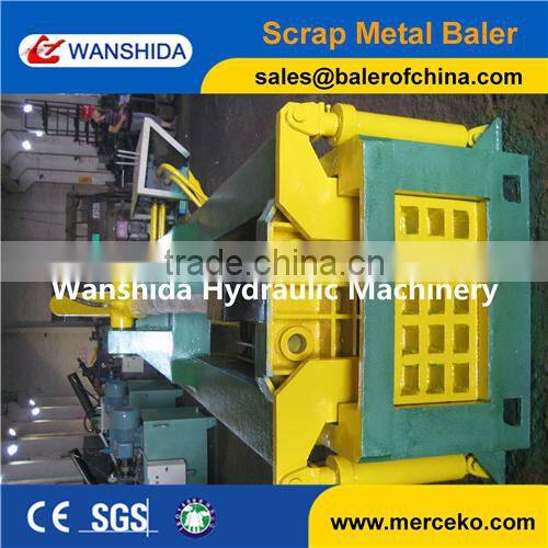 Non Ferrous Scrap Metal Baler Bales Front out