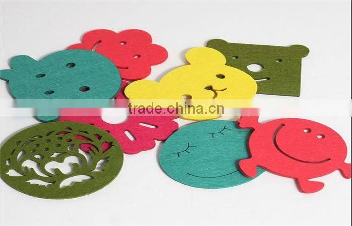 pressed cup felt coaster for home use or coffee shop