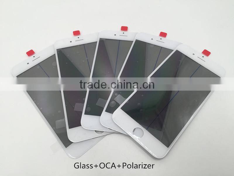 Hot selling 3 in 1 glass with cold press frame bezel with OCA sheet film for iPhone 6
