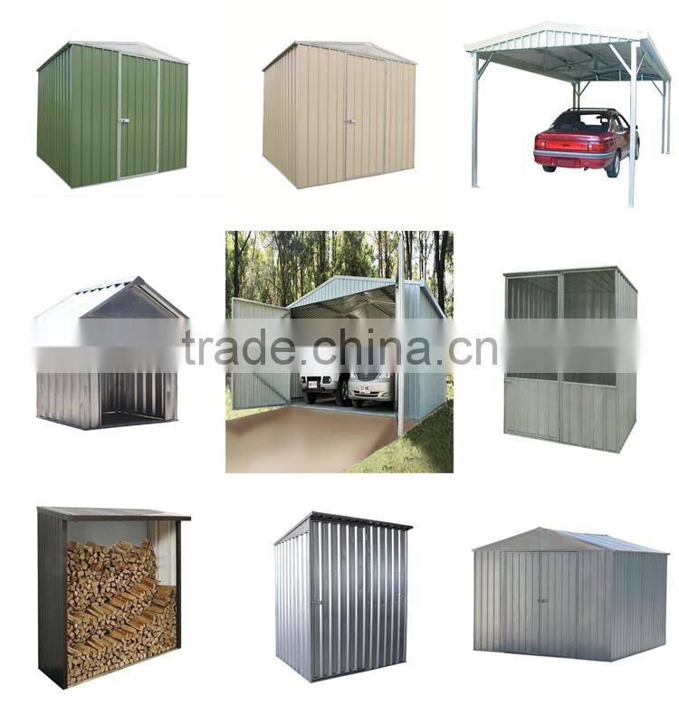 Weatherproof safely design folding metal storage shed