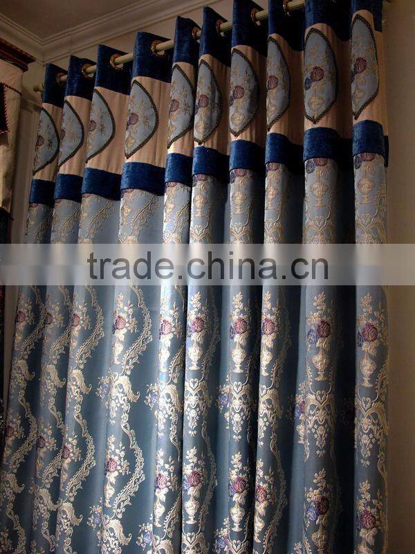 Made In China Luxury Embroidered Hotel Curtains/European Style Living Room Blackout Curtain