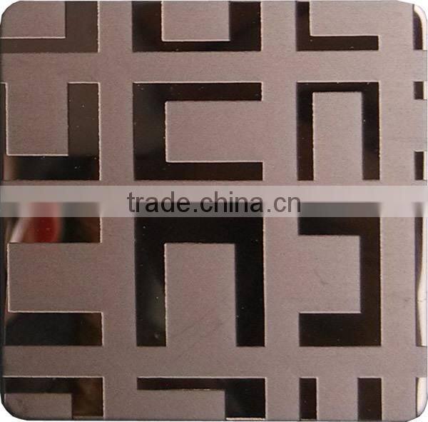 Beautiful Color Etching Stainless Steel Interior Elevator Cabin Decoration