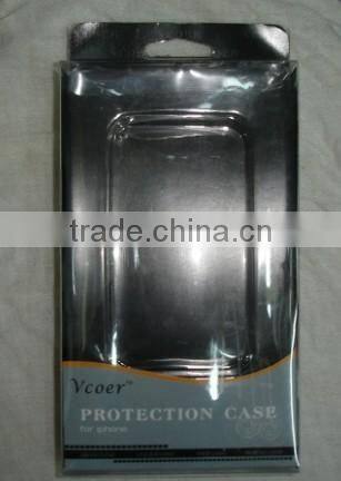 Customized black paper cell phone packaging box wholesale, pvc packaging box