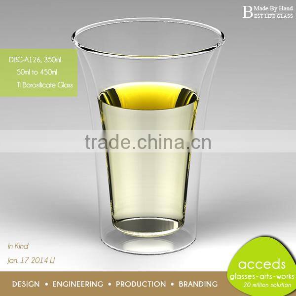 Pretty Drinking Glass Cup with No Handle