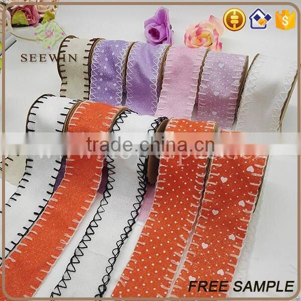 polyester cotton custom printed ribbon