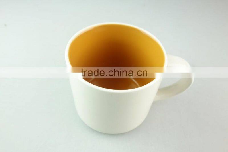 cheap stock hot sale 15oz ceramic/porcelain coffee mug hot sale inside color printing