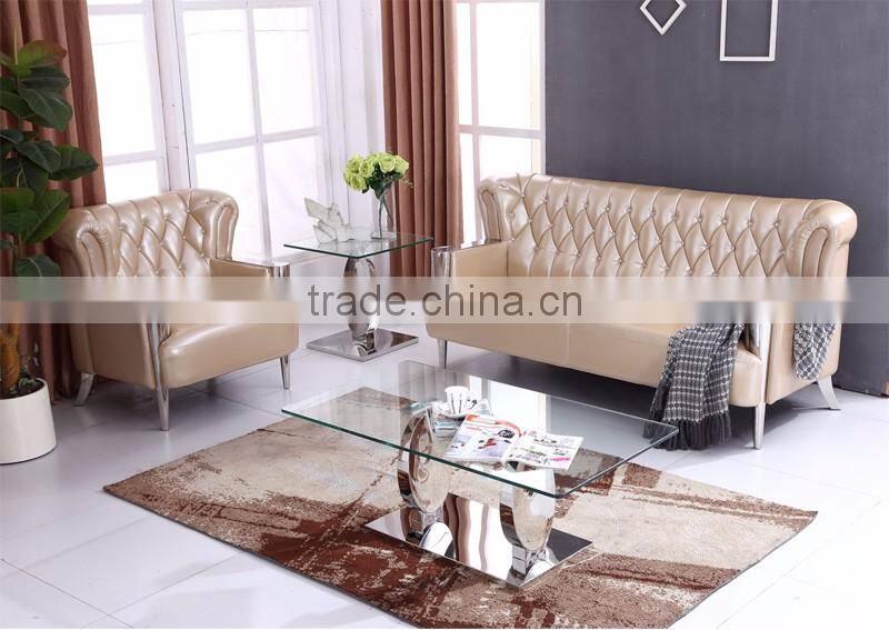 Industrial Tempered Glass Console Table with Metal