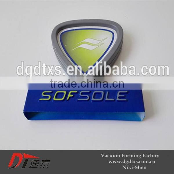 Customized sofsole advertising signs by vacuum forming