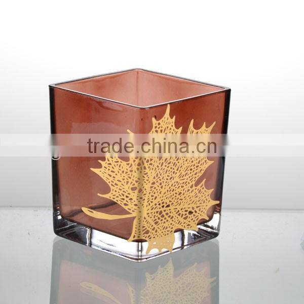 4"cand colorful sqnare vase set