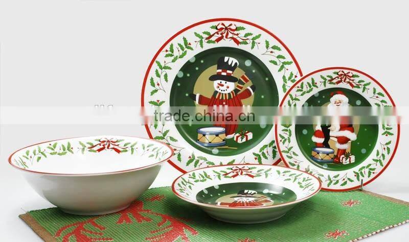 16pcs porcelain dinner set for Christmas