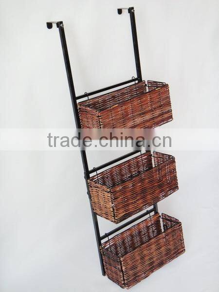 RH-4721 Over the Door 3 Tiers Convenient wholesale hanging wicker basket