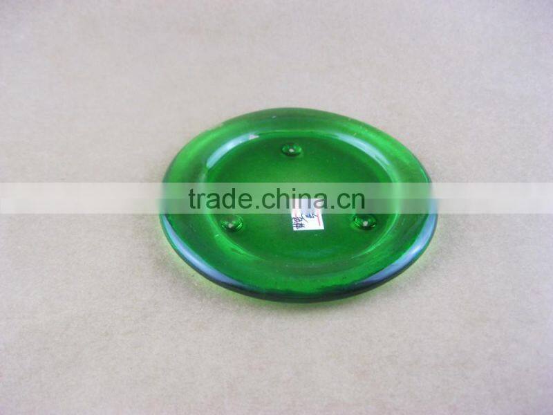 round shape 13.5cm dia glass saucer