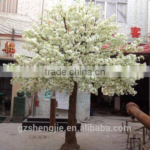 LXY080542 white decorative plastic artificial cherry blossom tree for wedding decoration