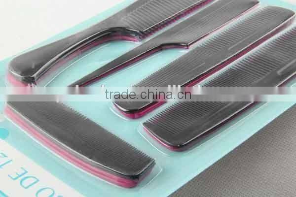 12PC Combined type double color plastic comb set/hair brush