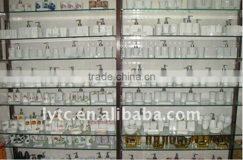 4 pcs ceramic orange bathroom accessories