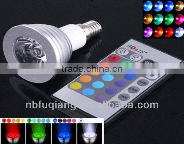 3W RGB led spotlight with remote control